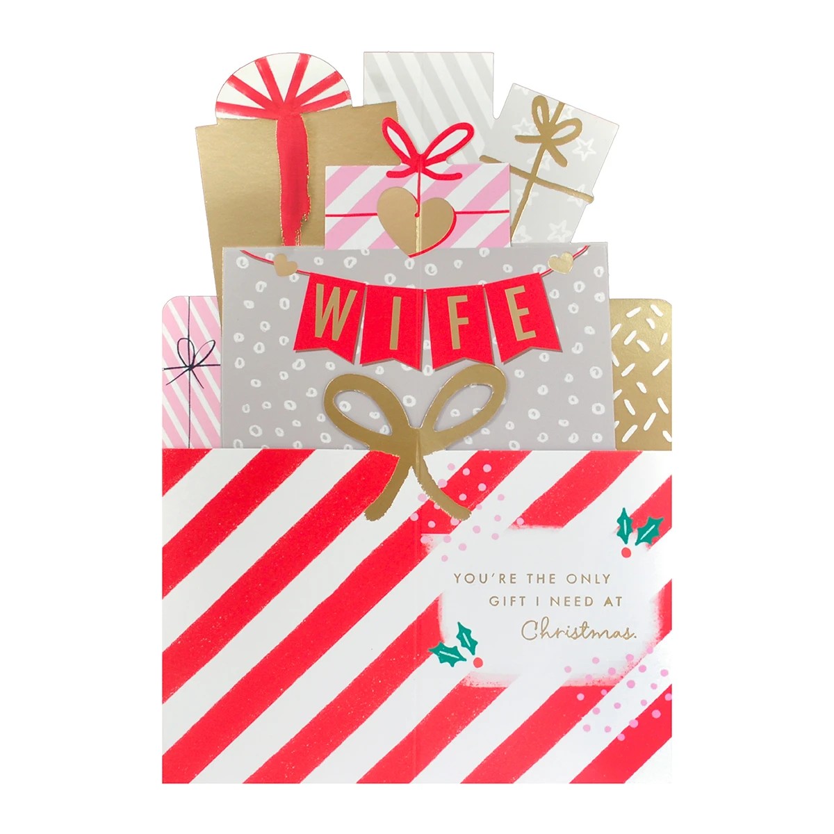 Hallmark Christmas Card - Wife Presents 3 of 4