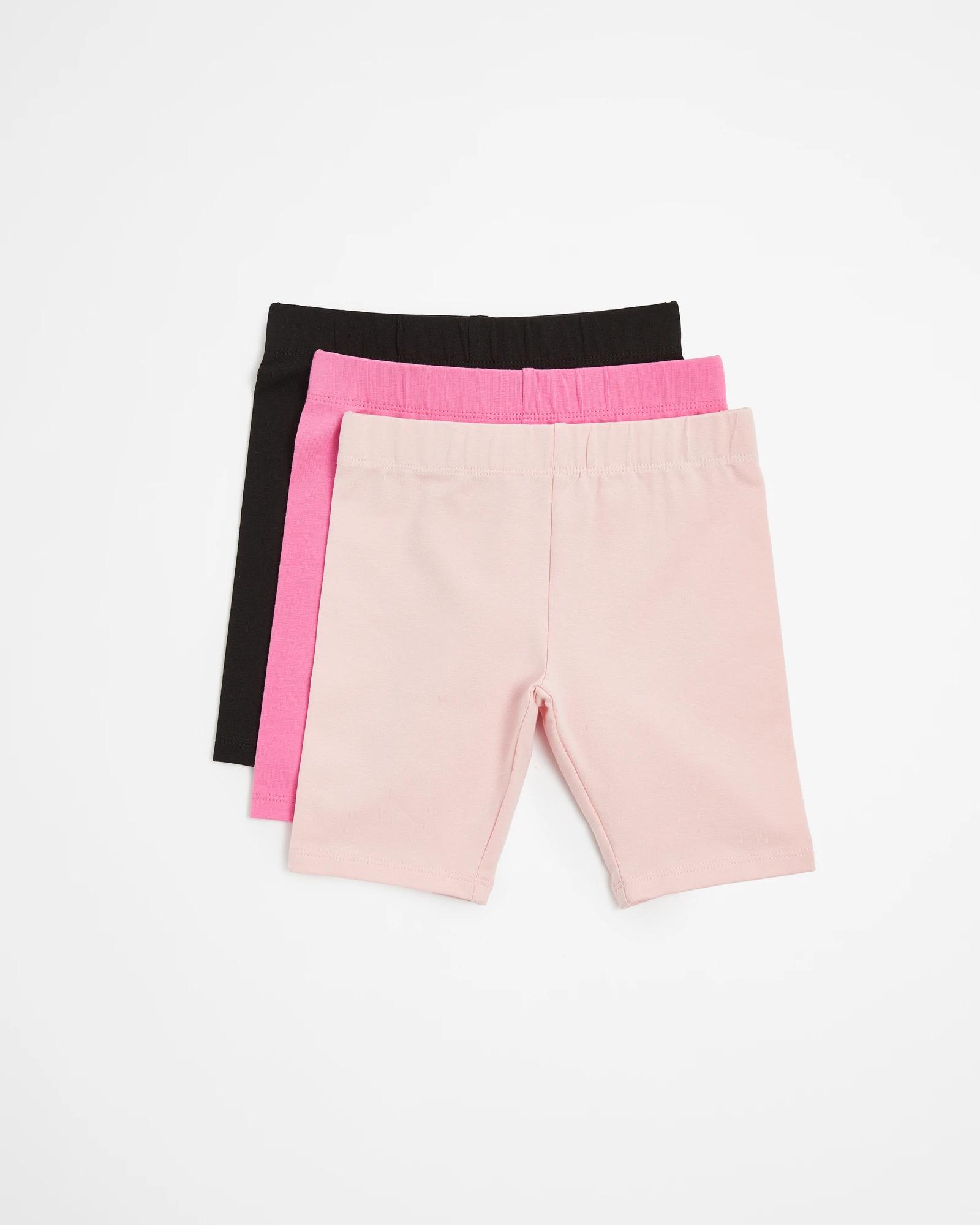 Girls Bike Shorts 3 Pack Pink Target Australia