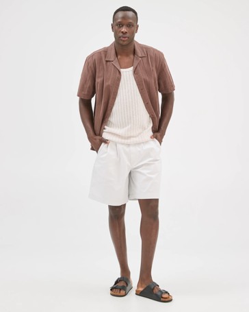 Commons Australian Cotton Pleated Chino Shorts