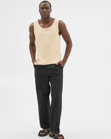 Australian Cotton Blend Ribbed Tank Top - Commons