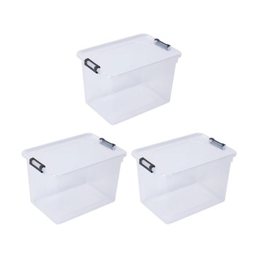 20L Tubs with Lids, 3 Pack - Anko