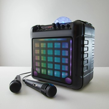 LED Karaoke Party Speaker with 2 Microphones - Anko