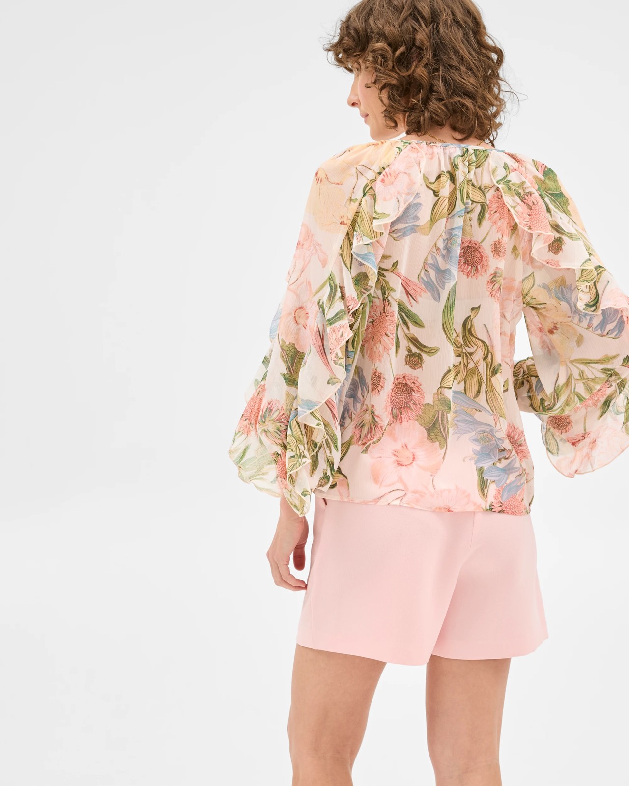 Long Sleeve Ruffle Detail Blouse - Preview 6 of 6