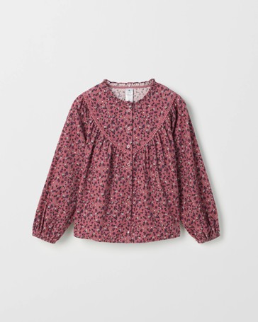 Australian Cotton Long Sleeve Woven Cord Top