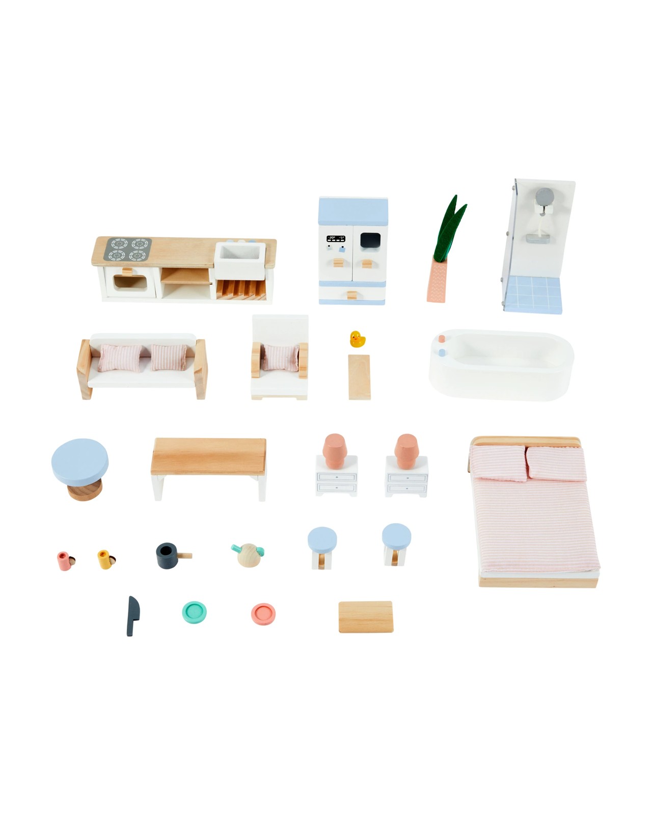 32 Piece Wooden Dollhouse Accessory Set 2 of 3