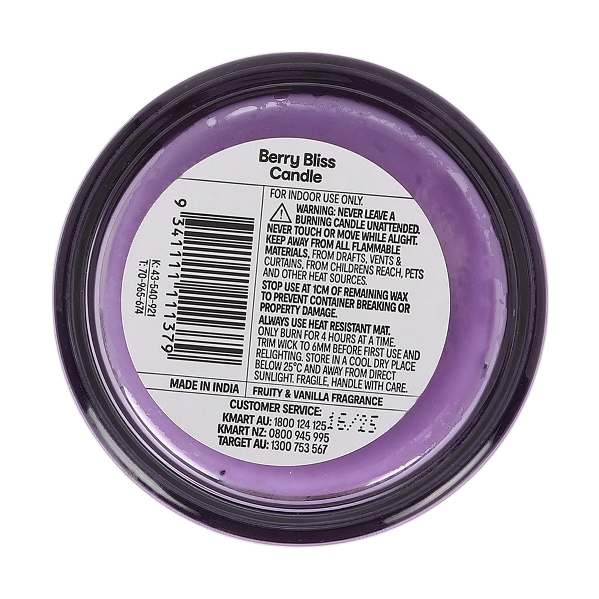 Berry Bliss Scented Candle - Anko 5 of 5