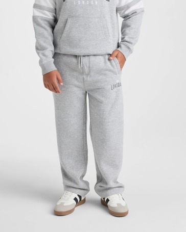 Lonsdale London Boys Retro Sport Trackpants - Grey Marle