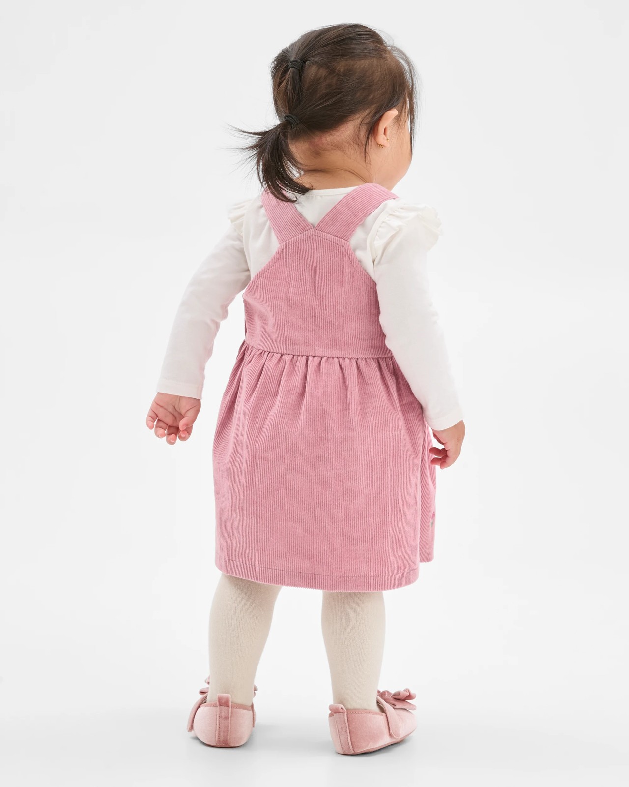 Baby Organic Cotton Embroidered Cord Pinafore Set 4 of 6