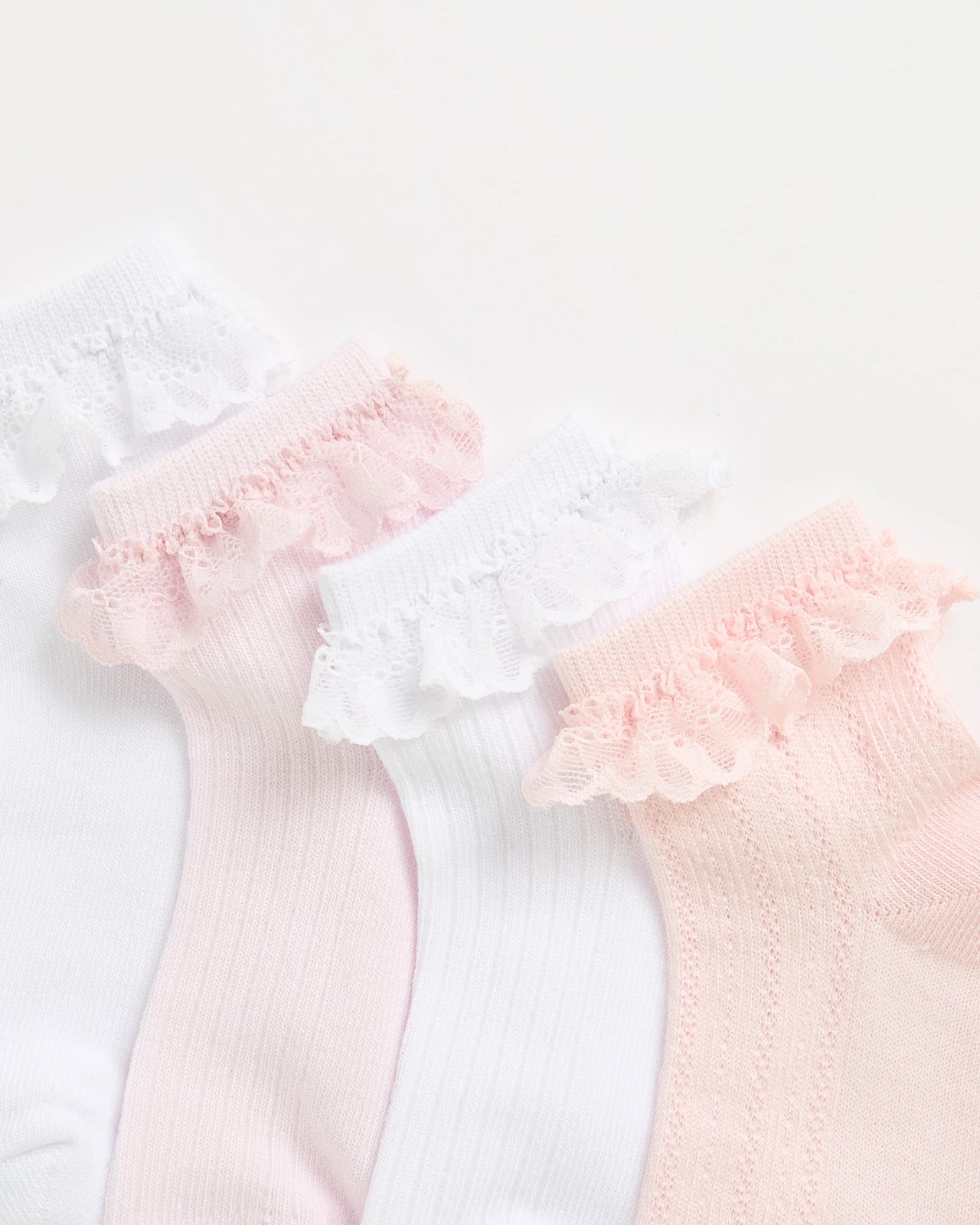 Maxx Australian Cotton Blend 4 Pack Girls Quarter Crew Socks 2 of 3