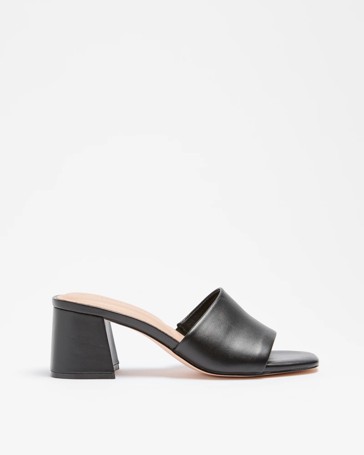 Womens Mule Low Block Heel - Lani