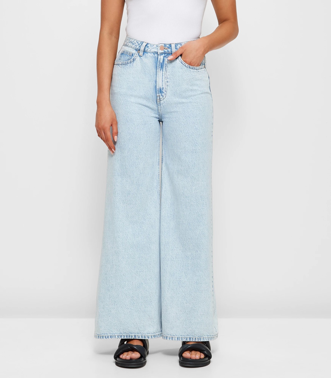 Wide Leg Flowy Denim Jeans - Lily Loves | Target Australia