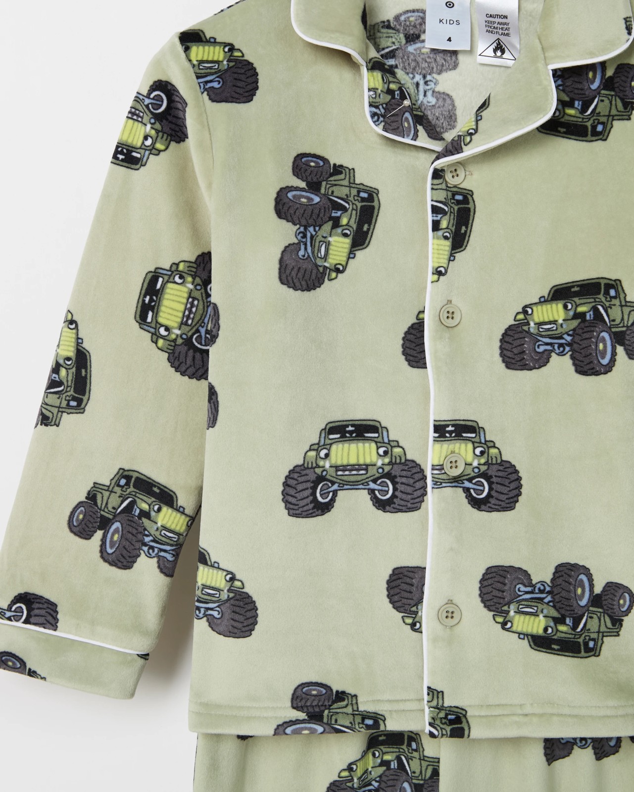Younger Boys Top & Pants Fleece Pyjama Set - Monster Truck 2 of 3