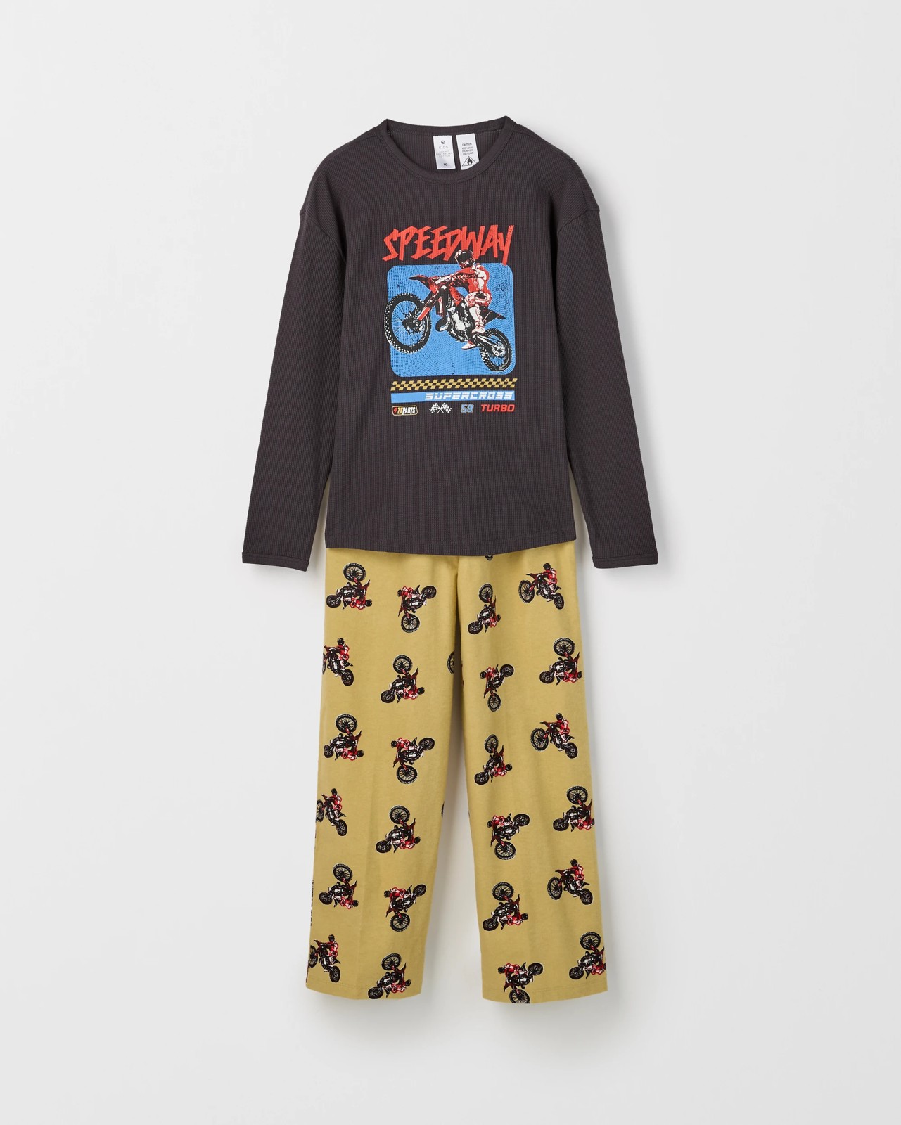 Australian Cotton Older Boys Flannel Pyjama Set - Motorbike 5 of 5