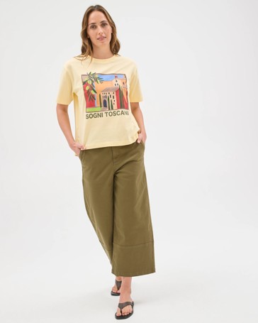Australian Cotton Boxy Print T-Shirt