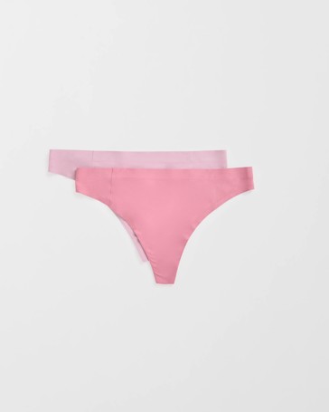 Smooth Moves 2 Pack Bonded No Show G-String Briefs