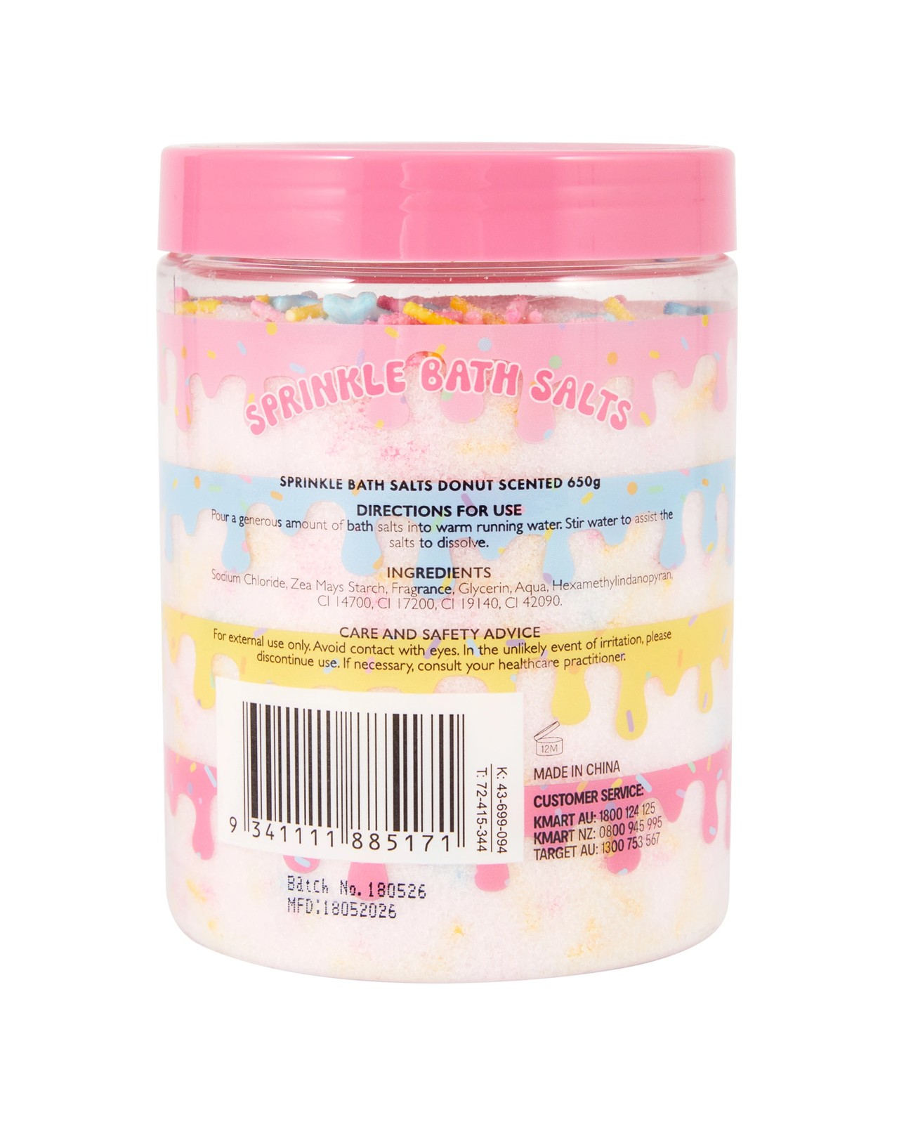 OXX Beauty Sprinkle Bath Salts 650g - Donut Scented 3 of 4