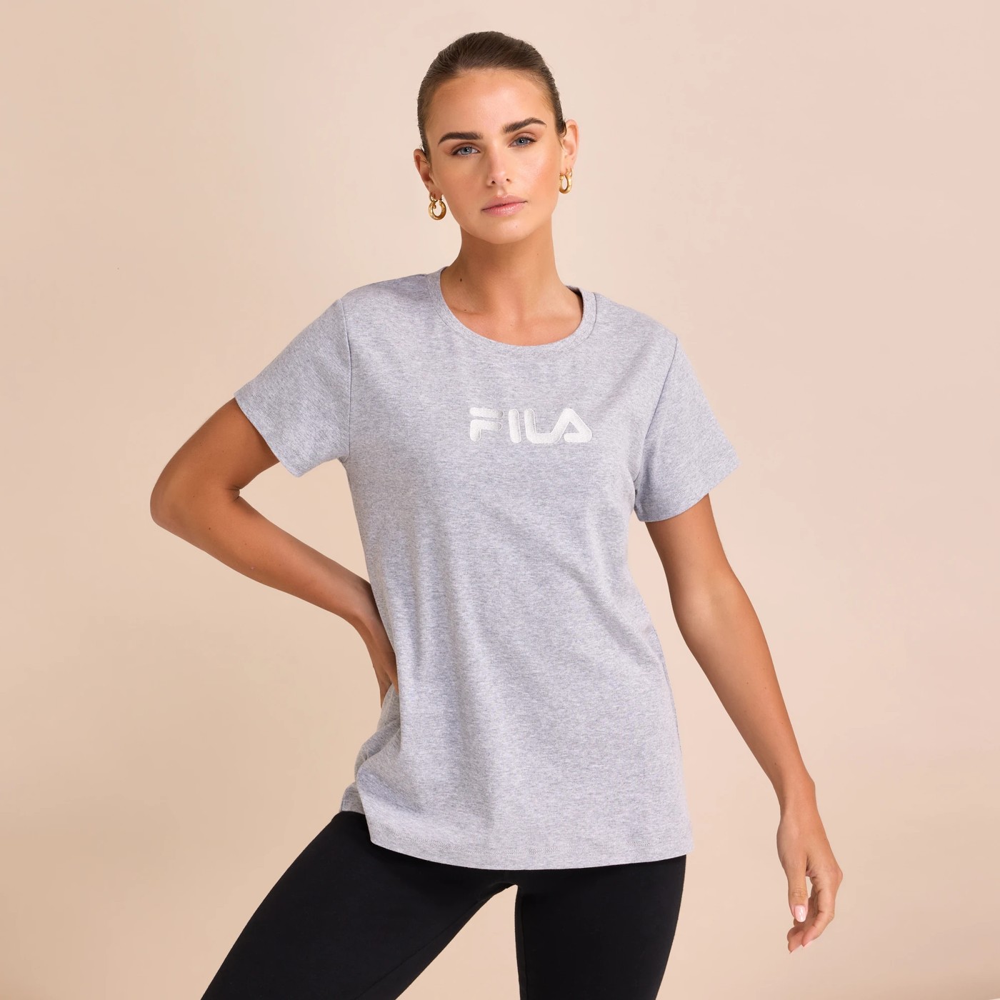 Fila Corette Cotton T-Shirt - Grey