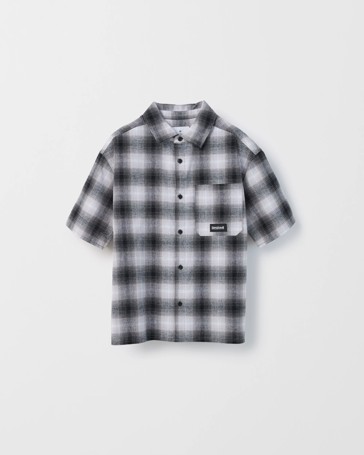 Australian Cotton Short Sleeve Shadow Check Shirt