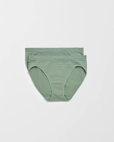 2 Pack Seamfree Matte and Shine Bikini Briefs