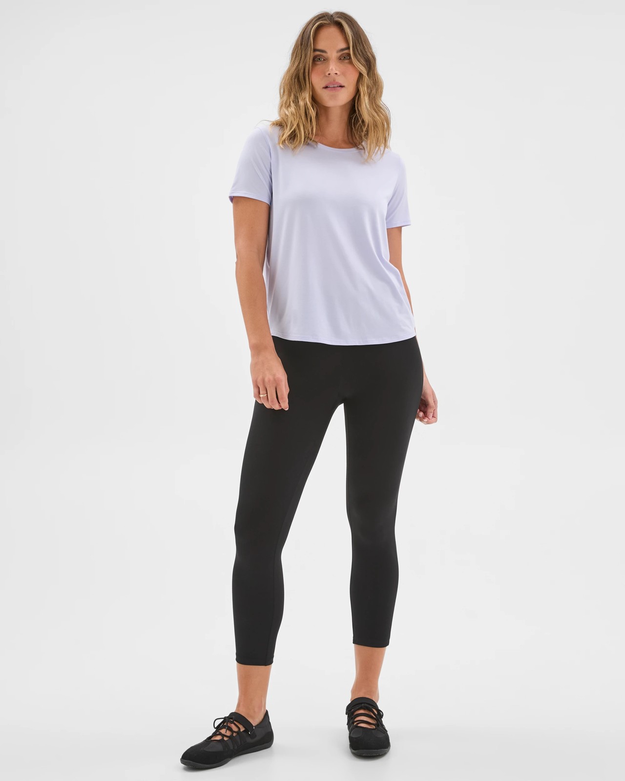 Active Twist Back Running T-Shirt - Lilac 2 of 6