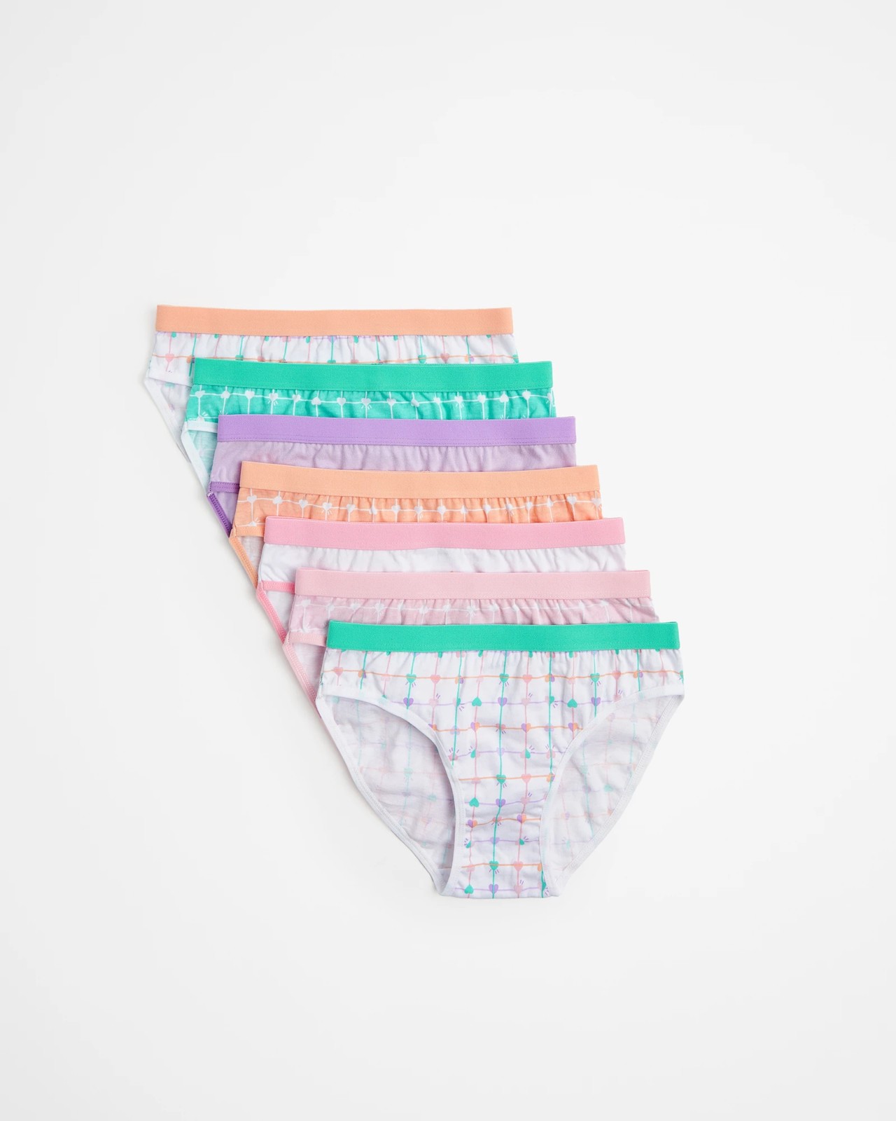 Girls Maxx Underwear 7 Pack - Neon Hearts