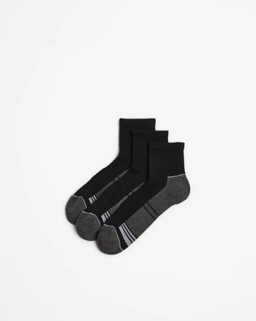 Australian Cotton Blend 3 Pack Sport Quarter Crew Socks - Maxx