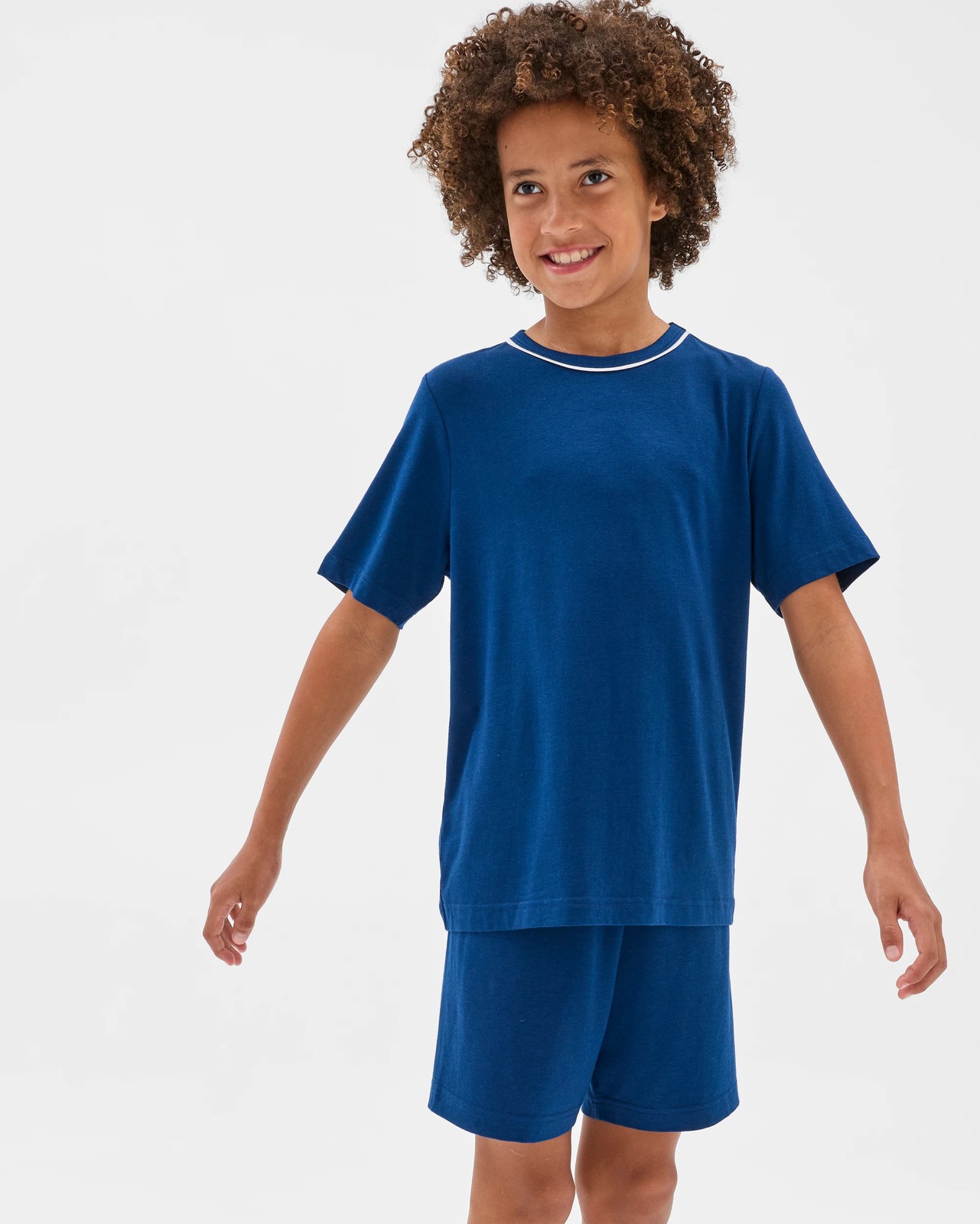 Bamboo Rich Older Boys Knit Pyjama Set - Navy 4 of 5