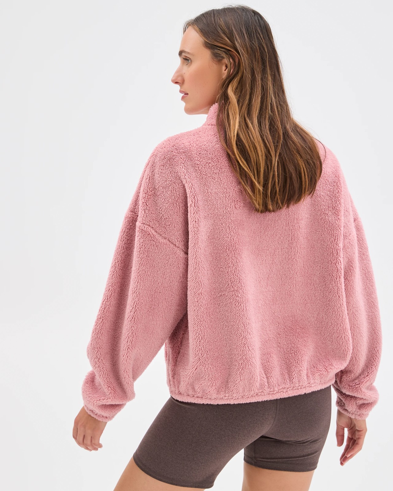 Active Sherpa Zip Through Jacket - Dusty Pink 3 of 6