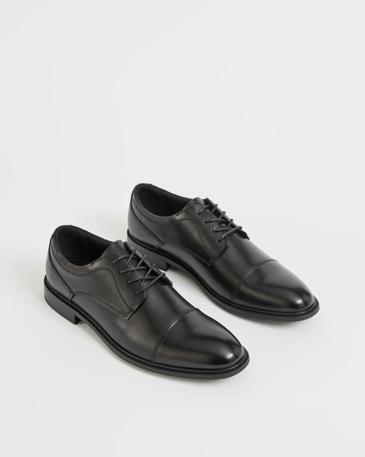 Leather Lace Up Dress Shoes - Black 2 of 3