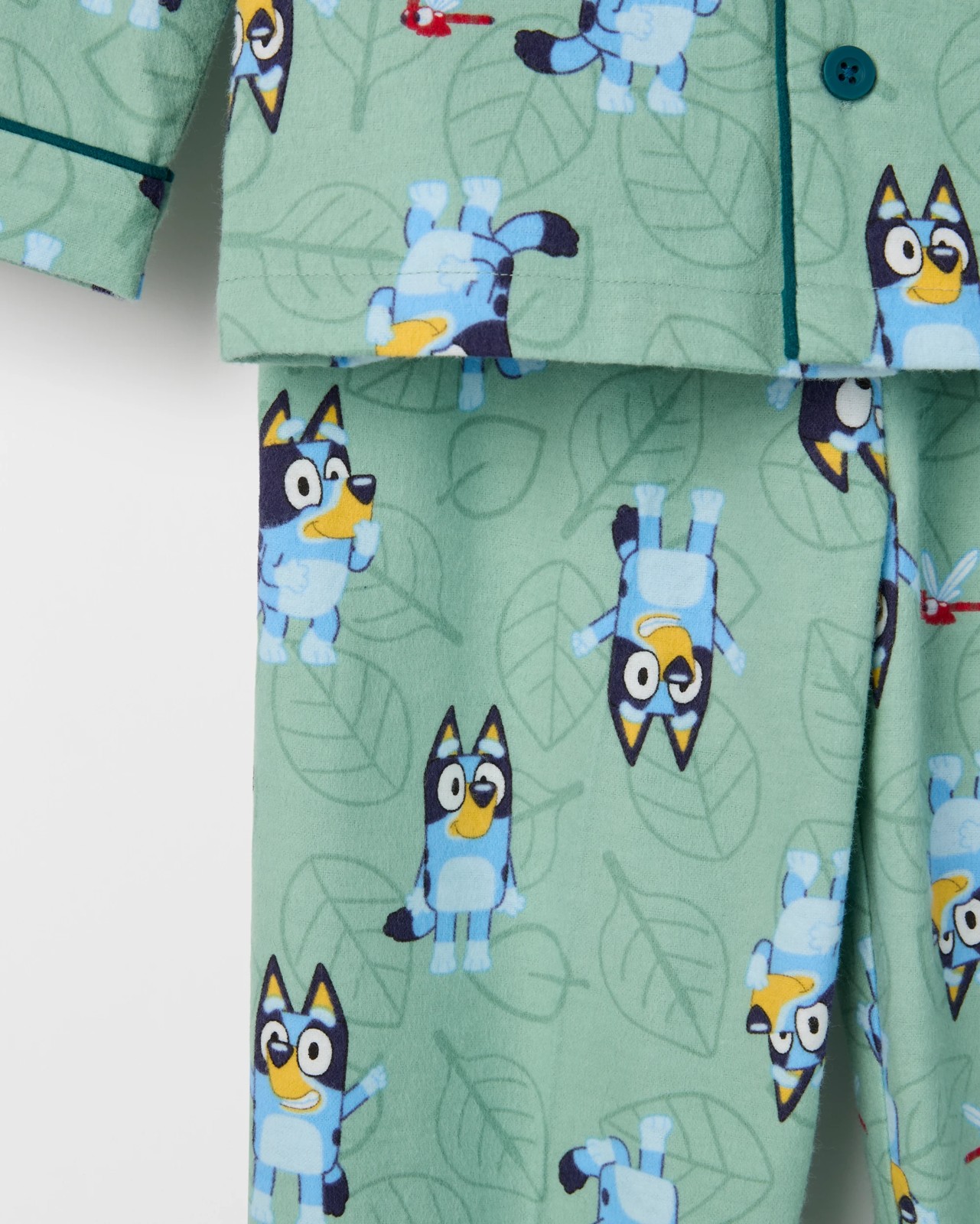 Bluey Organic Cotton Younger Boys Flannelette Pyjama Set 3 of 3