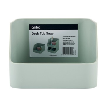 Desk Tub, Sage - Anko