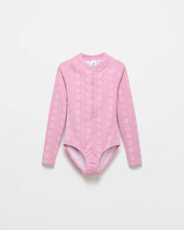 Long Sleeve Textured Swim Surfsuit