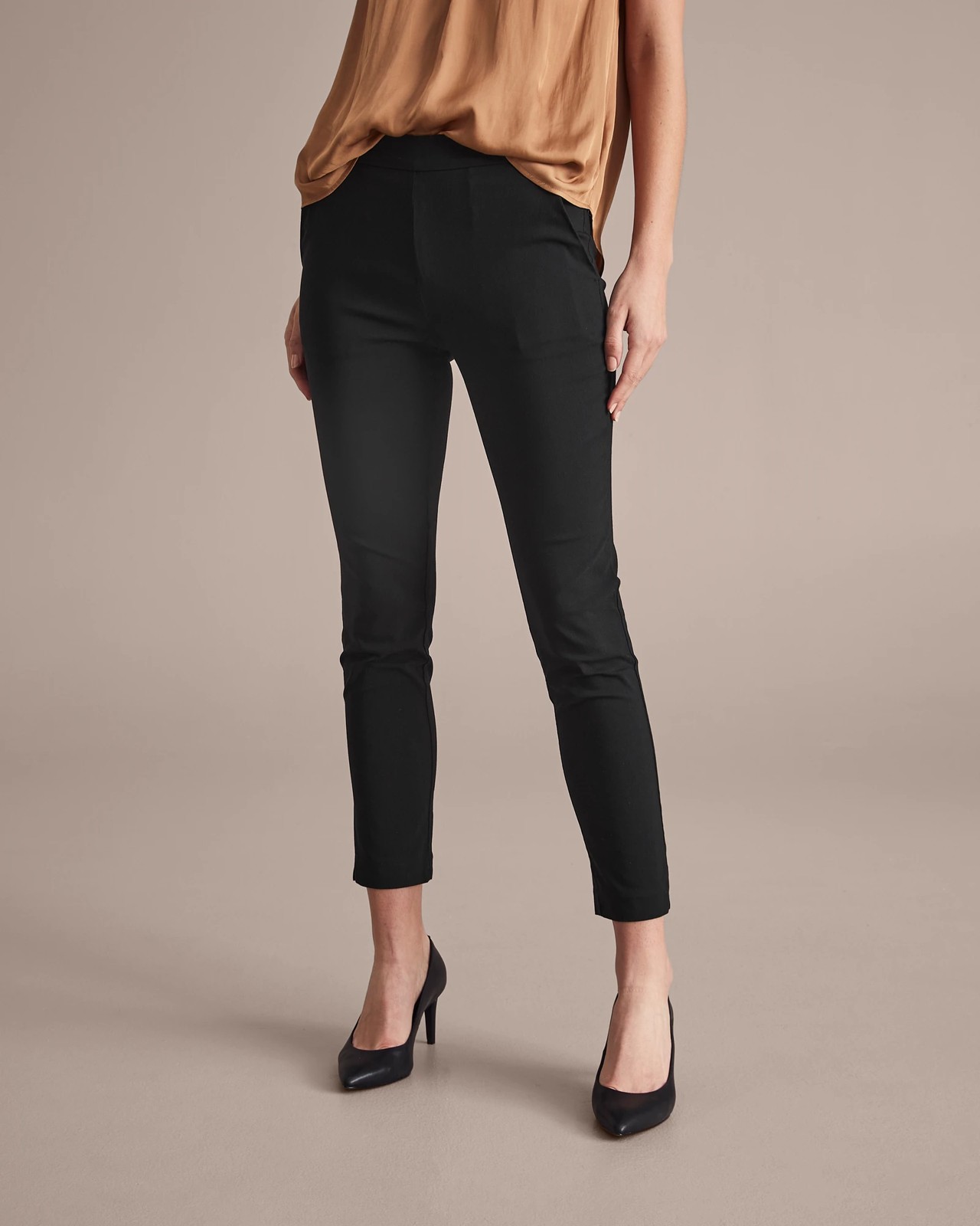 Preview Skinny High Rise Bengaline Treggings - Black