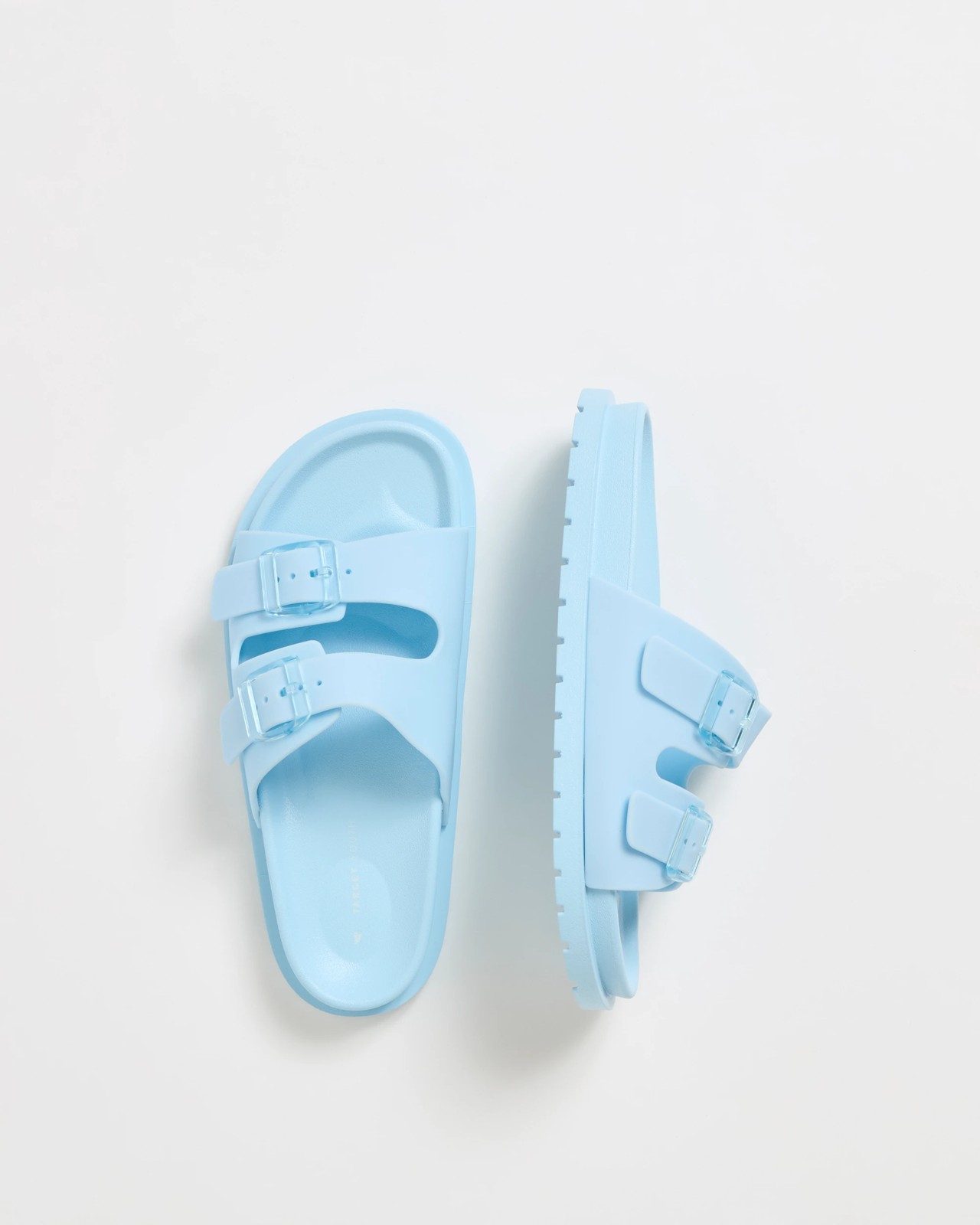 Elevated Double Strap Slides - Blue 3 of 3