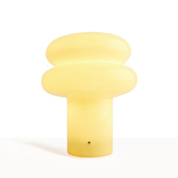 Anko Oslo Glass Portable Rechargeable Lamp - Butter