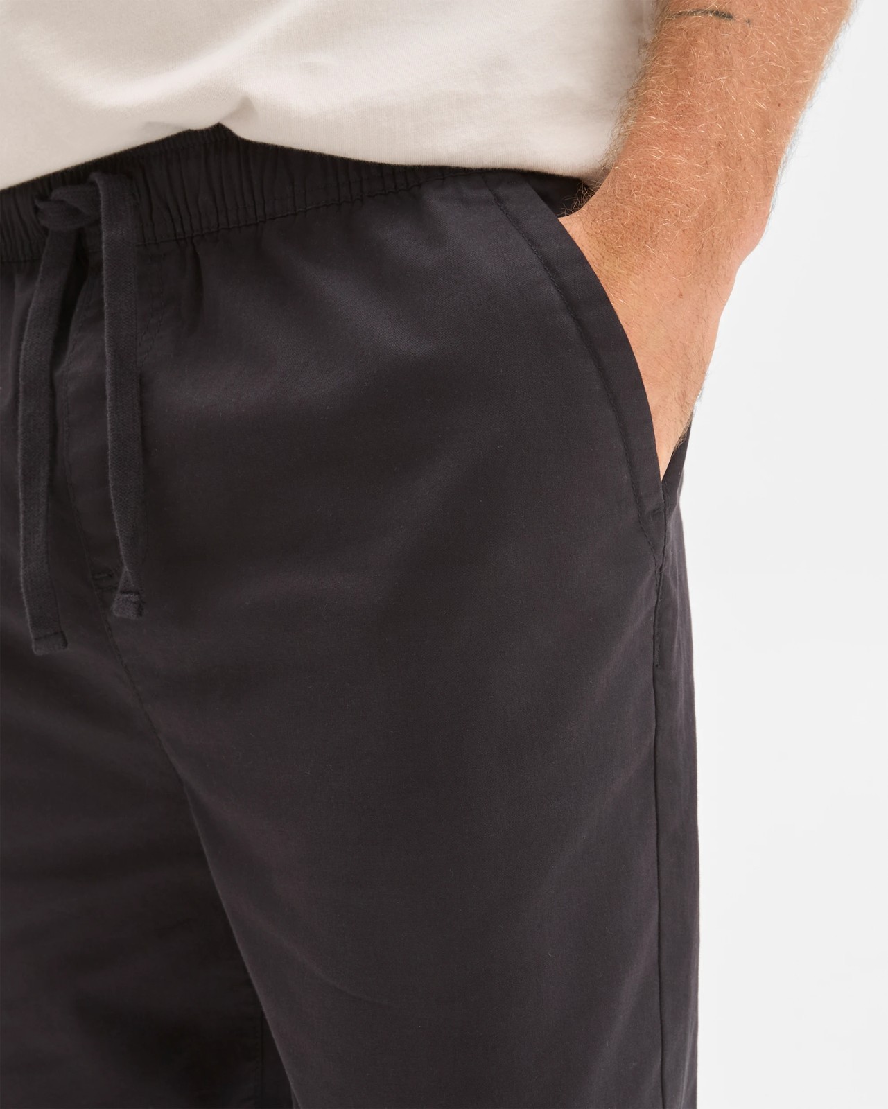 Australian Cotton Woven Jogger Pants - Black 4 of 5