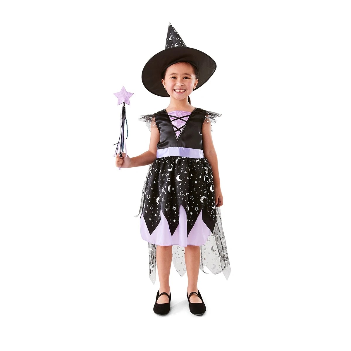 3 Piece Deluxe Star Witch Costume - Ages 4-6 2 of 6