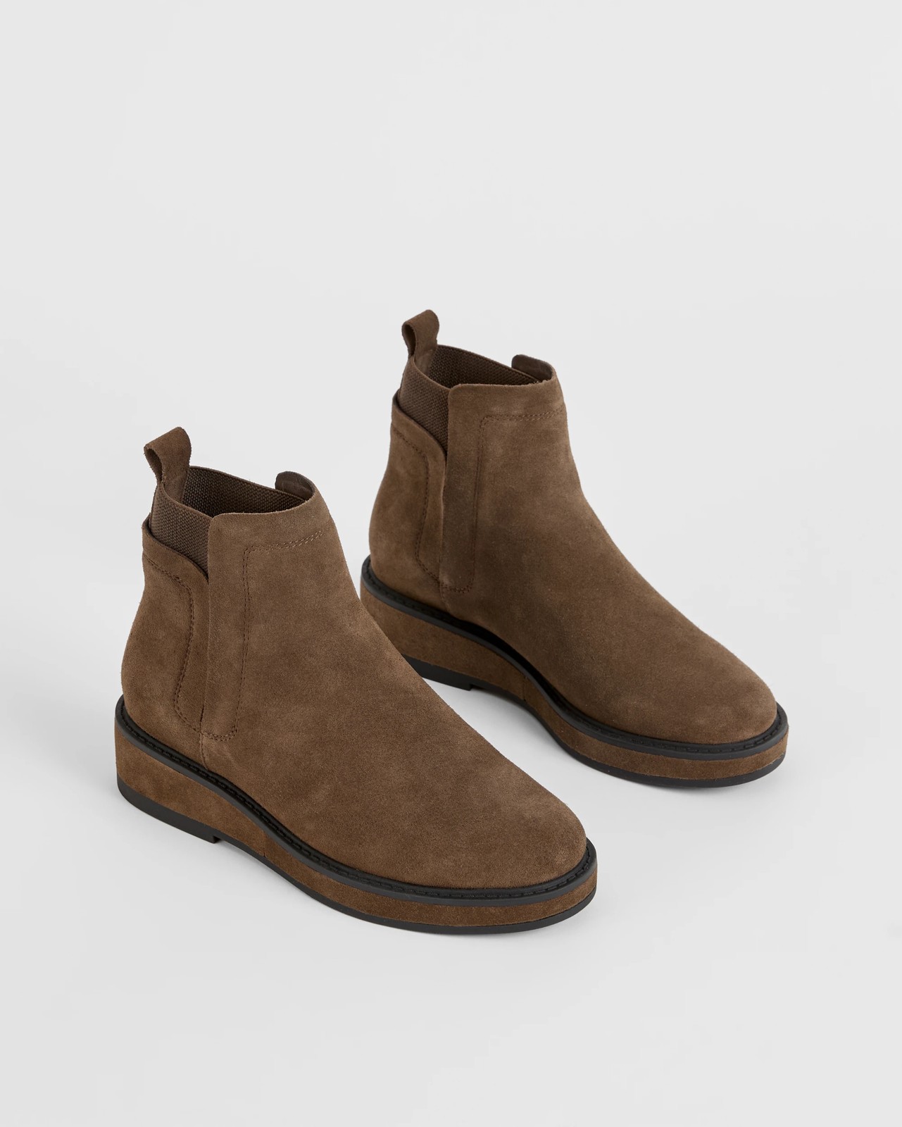 Genuine Suede Leather Jackie Boot - Khaki Suede 2 of 3