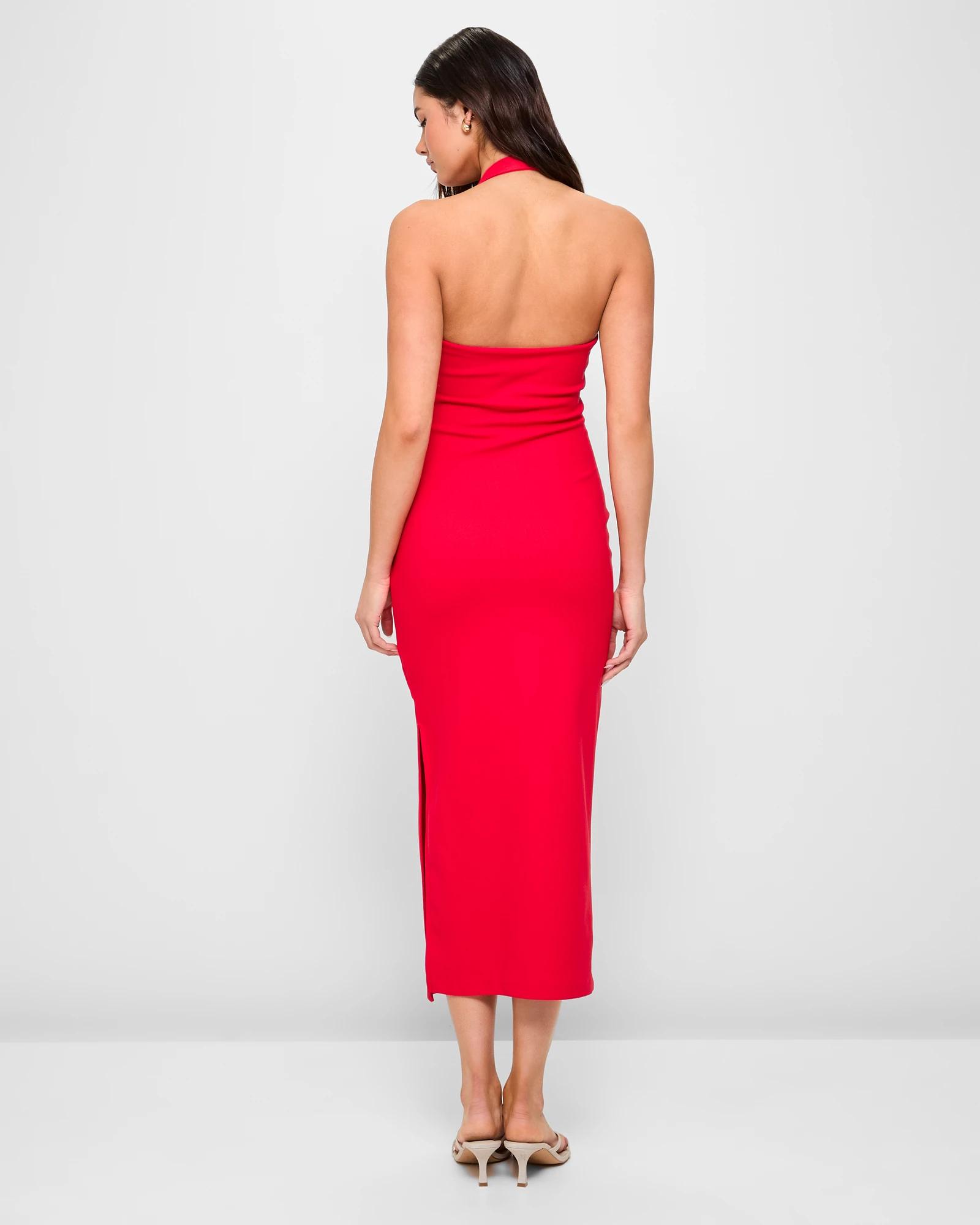 Outfits Red Dress Target Australia Halter Neck Gathered Midi Dress Lily  Loves Target Australia