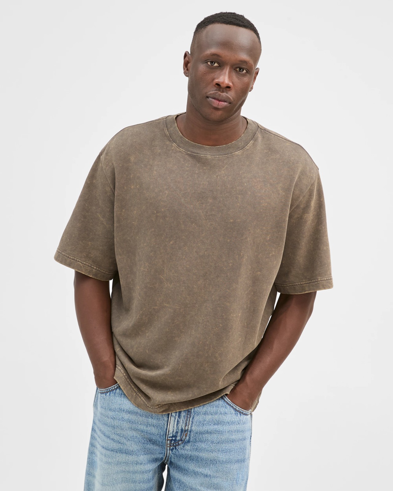 Commons Australian Cotton Oversized Washed T-Shirt - Black Acid 2 of 6
