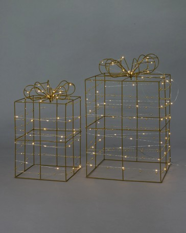 Anko 2 Pack Solar Powered LED Light Up Presents