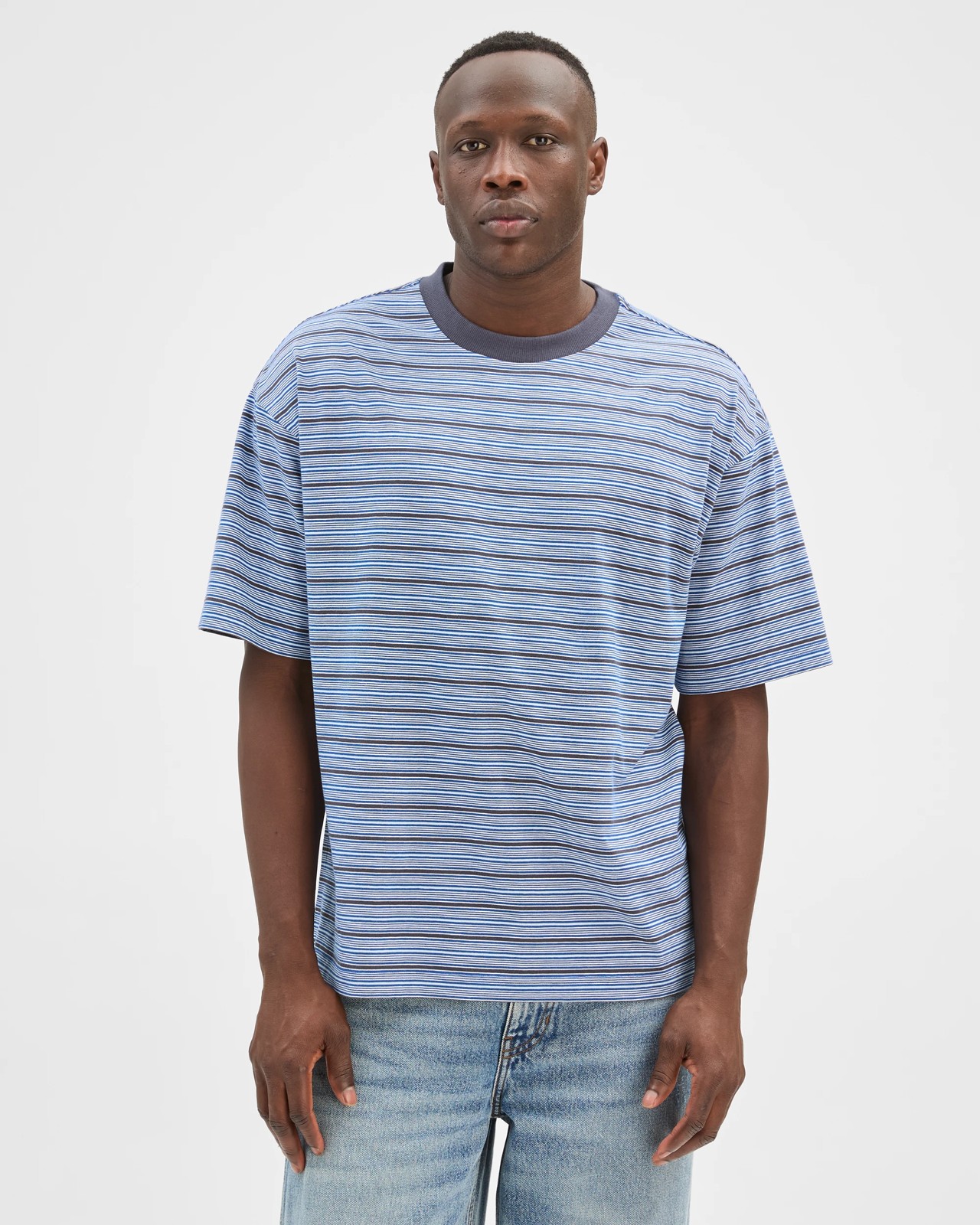Commons Australian Cotton Stripe T-Shirt - Blue / Stripe 2 of 6