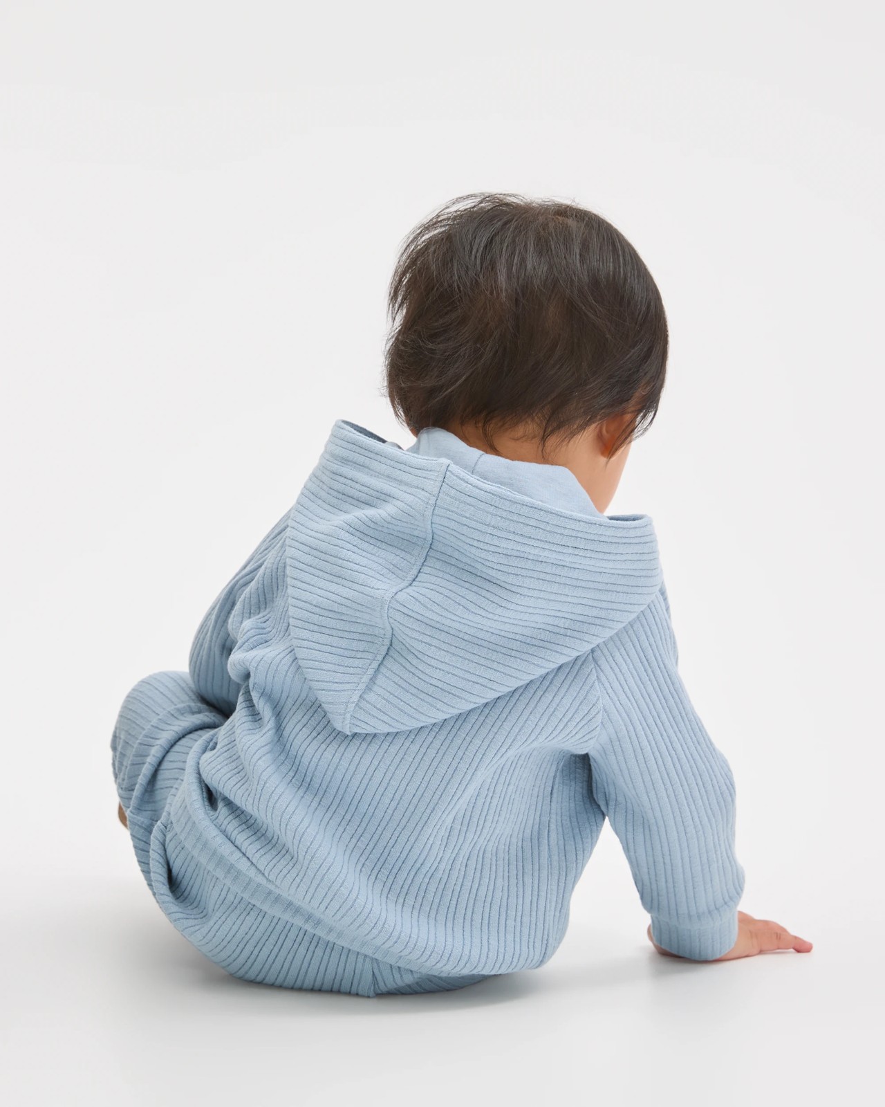 Baby Ribbed Hoodie and Pants Set - Blue 2 of 6