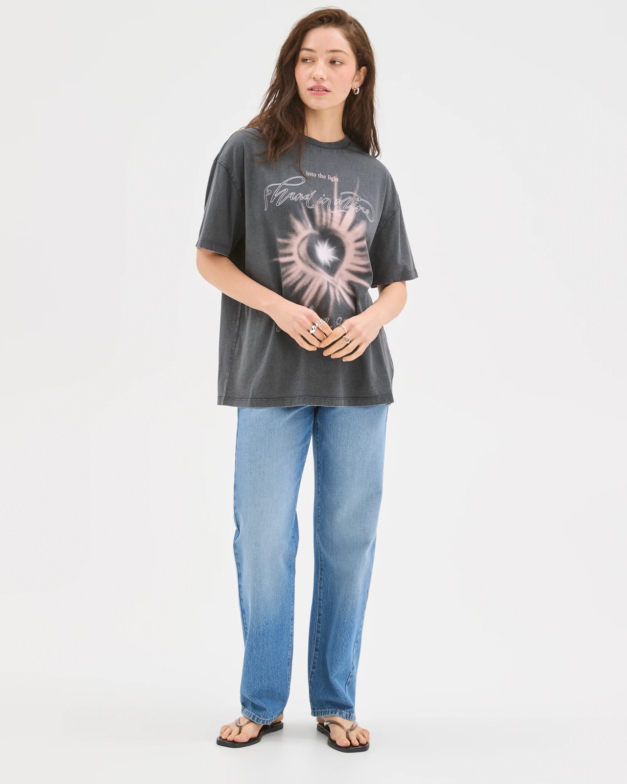 Lily Loves Australian Cotton Boyfriend T-Shirt - Falling Again 3 of 5