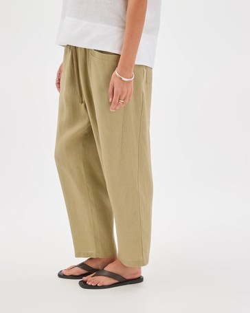 European Linen Tapered Pants
