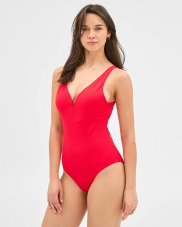 Resort Smooth Plunge One Piece Bathers - Shape Your Body