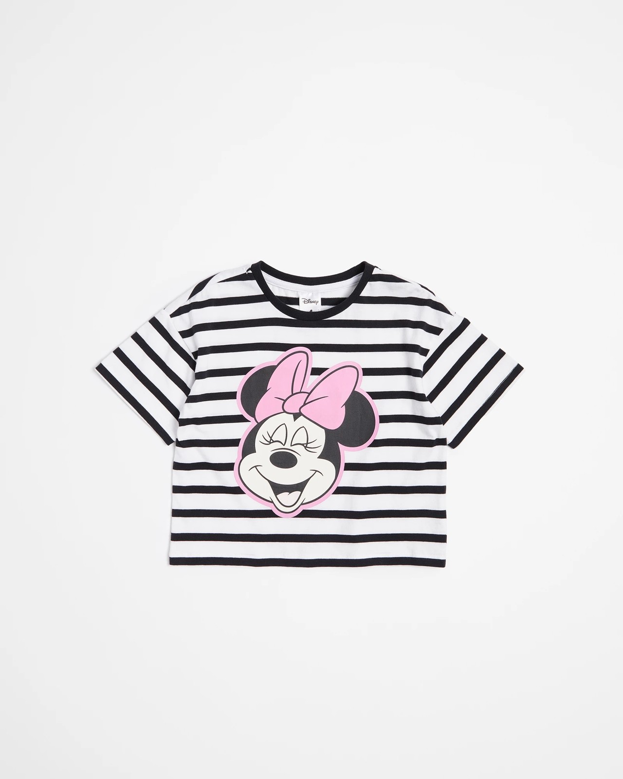 Disney Minnie Mouse Striped Boxy T-shirt