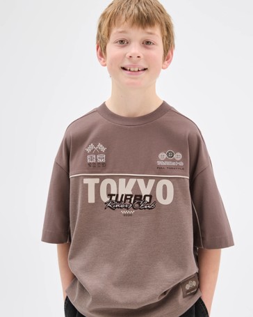 Australian Cotton Blend Oversized Embellished Sport T-Shirt