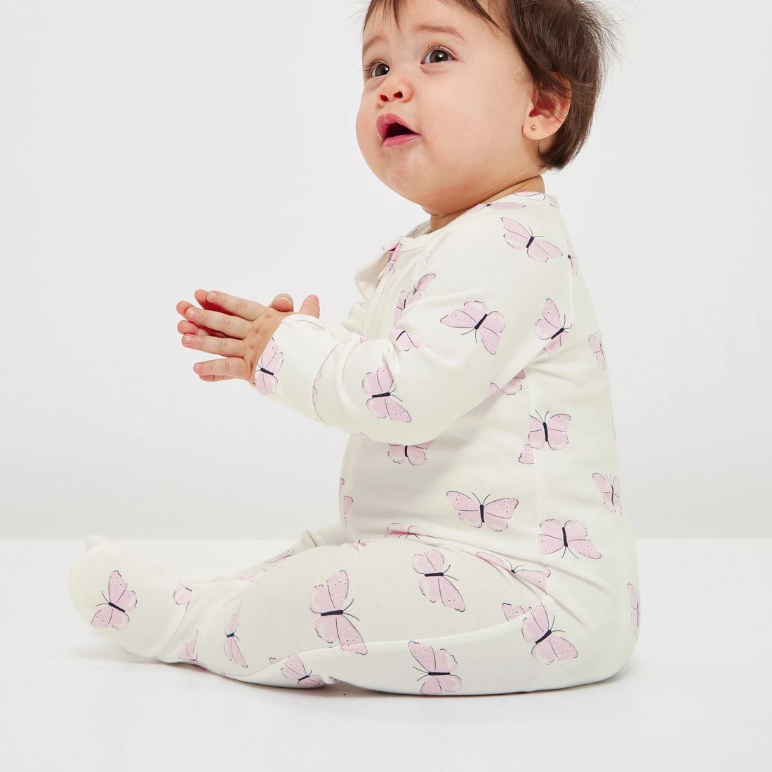 Baby Organic Cotton Zip Coverall Butterflies Target Australia