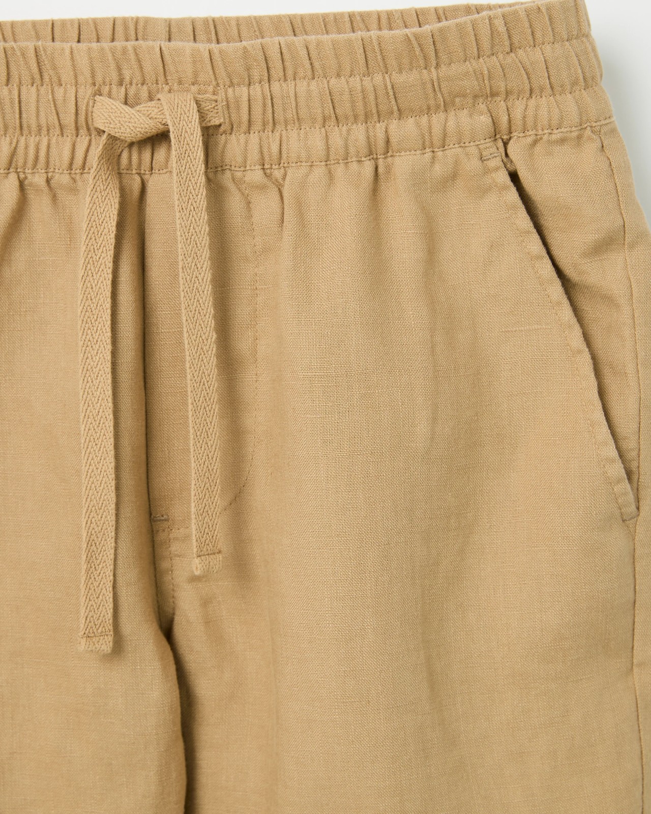 European Linen Shorts - Tan 2 of 2
